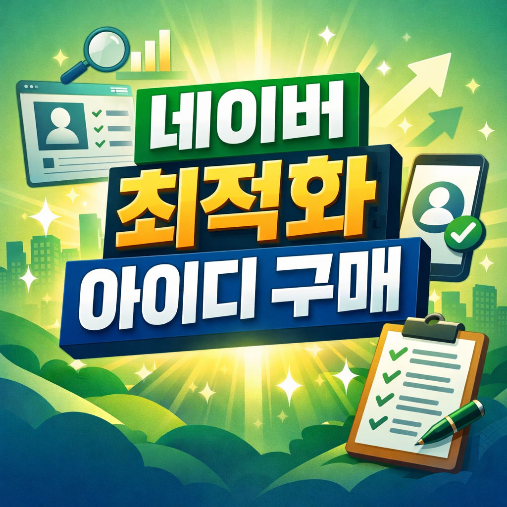 네이버 최적화 아이디 구매 비실명 ID 총정리